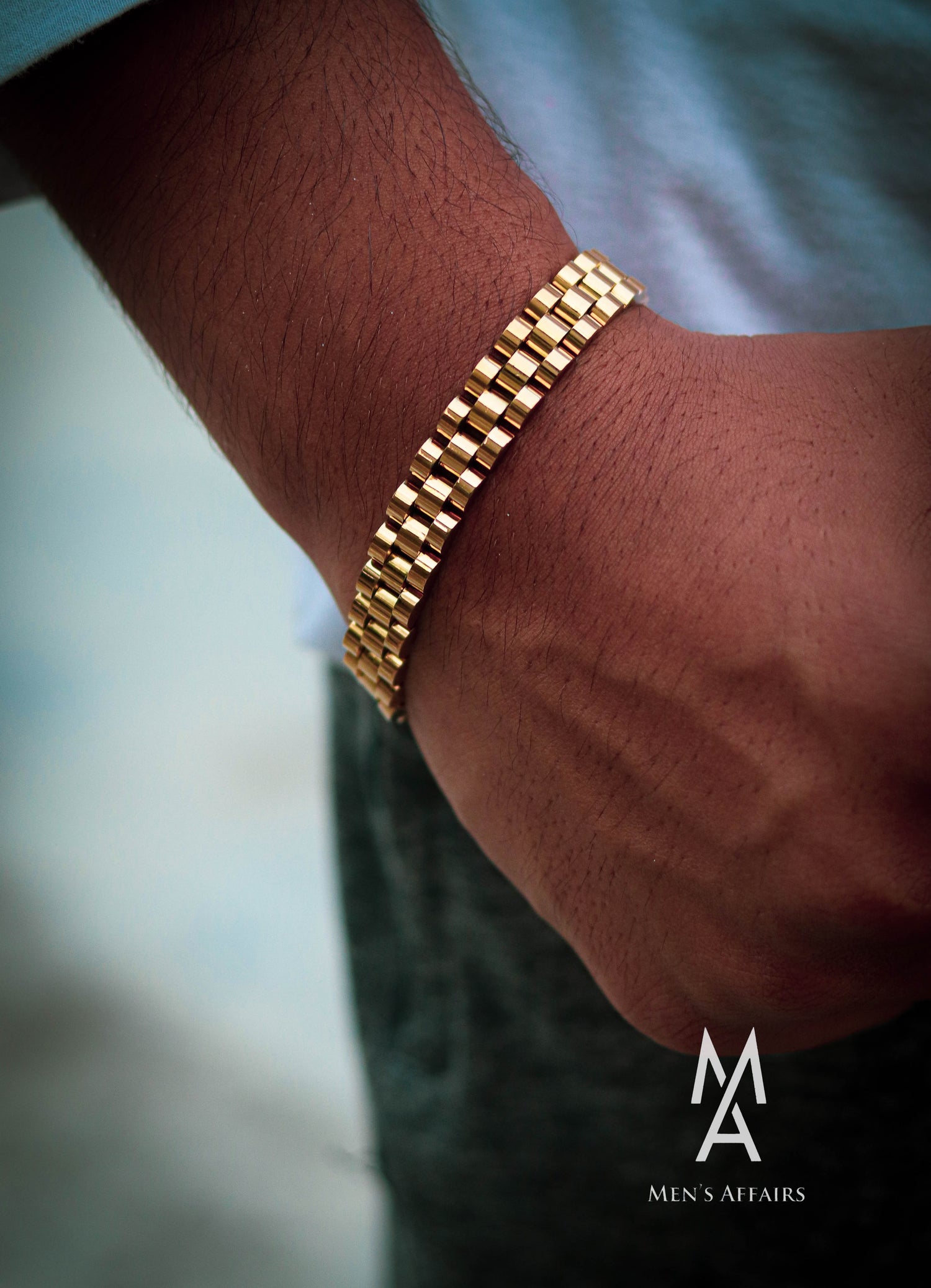 10K Yellow Gold Men's Rolex Style Link Chain
